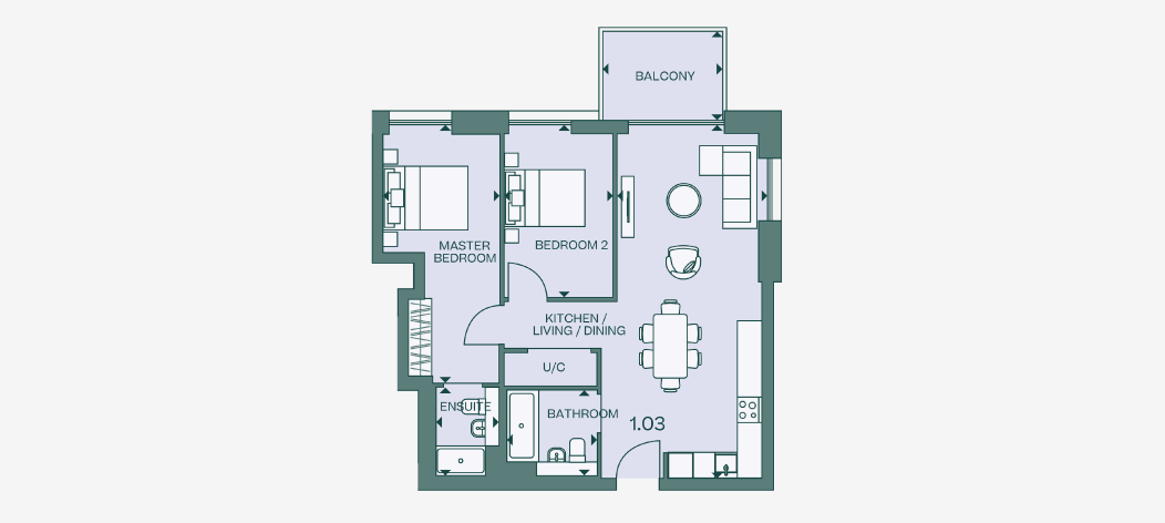 Fulton 2 Bedroom Apartment Wembley Park
